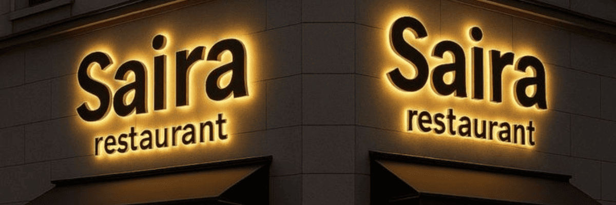 restaurants sign board